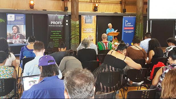  Part I of the Pacific Law, Custom and Constitutionalism Conference 2018 - Aotearoa NZ and Samoa in Dialogue  [Photo: RNZ Pacific / Sela Jane Hopgood] 