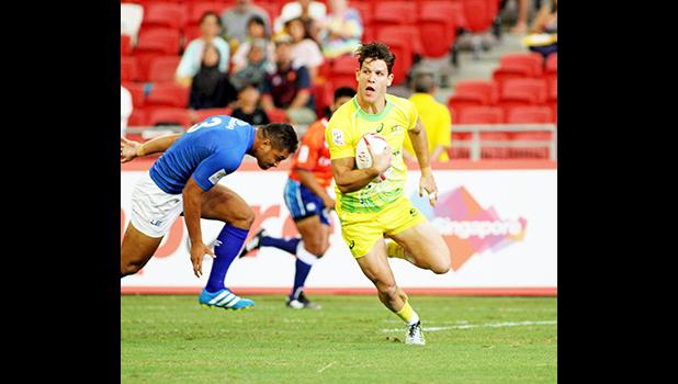 Singapore Sevens, Day 1, National Stadium, Singapore.  [Photo: Barry Markowitz]