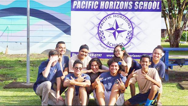 Home of the Navigators Class of 2017 Pacific Horizons School graduates highly motivated; Sharon-Netosi Ah Ping, Alec Corry, Charles Feleti, Michael Galea’I, Brian Serrano, Jack Tuiolosega, Peresia Tupuola, Angel Taira Uhrle, Nina Bianca Vergara. Congratulations!!! Malo lava!  [photo: EM]