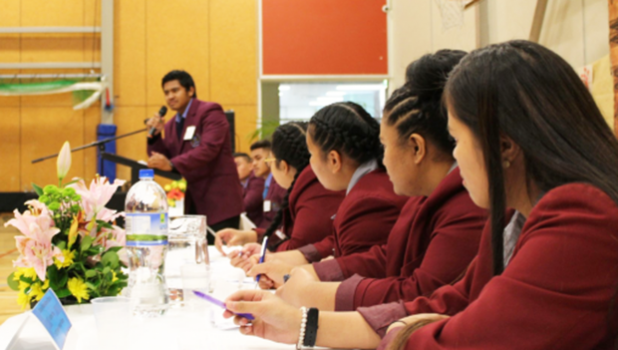 The girls from McAuley High School won the debate against De La Salle on the topic: O le ala I le pule o le tautua, or the way to authority is through service.  [photo: Kymberlee Fernandes/Fairfax NZ]
