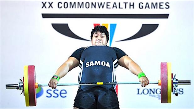 Iuniarra Sipaia of Samoa competes in the women's +75kg final during the 2014 Commonwealth Games.  [photo: AFP via RNZI]
