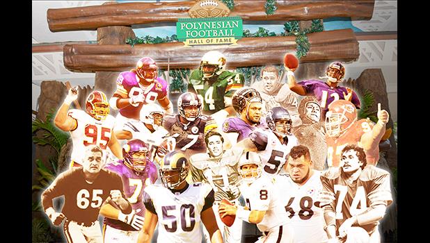 Eighteen finalists will be on the ballot for induction into the Polynesian Football Hall of Fame Class of 2018. The list includes 15 players and three coaches/contributors. See Pac Briefs for details.  [graphic: Polynesian Cultural Center]