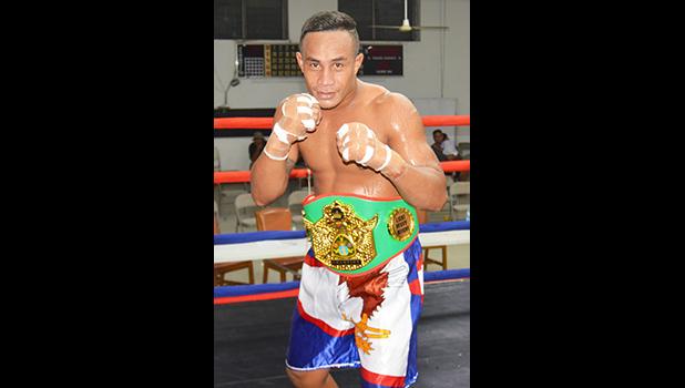 The American Samoa undefeated heavyweight champion, Sui “Cyclone” Palauni after winning the vacated All Samoan title last month when he defeated Michael Fonoti of Samoa by TKO in the third round of their 8-rounds bout during the Flag Day Boxing Championship for the 2Samoas Battle. [photo AF]