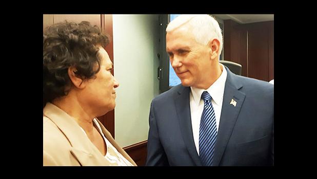 VP-elect Pence and Congresswoman Amata in the U.S. Capitol last month.  [Courtesy photo]