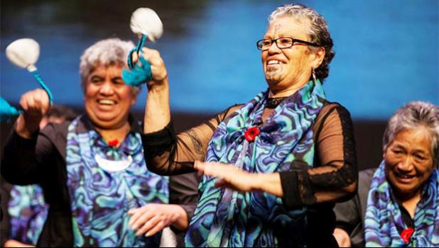 Performers from Nga Pakeke o Ngāti Awa at the Kaumātua Kapa haka event last year.  [Photo: RNZ/ Aaron Smale]