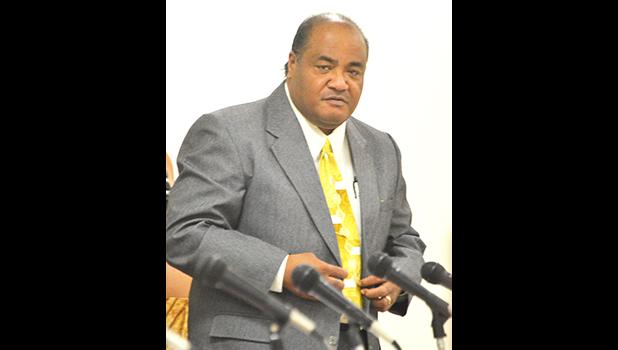 Le afioga i le ali’i faipule ia Puleleiite Li’matua Tufele, lea ua fa’amavae aloaia mai i le nofoa o le itumalo o Sua #1.  [ata AF]