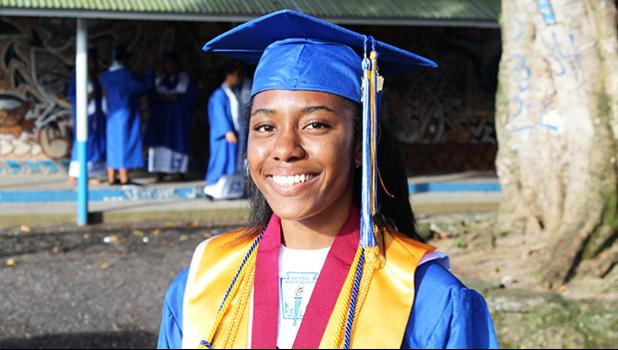 Valedictorian Brie-A’Nah Fruean  [photo:EM]