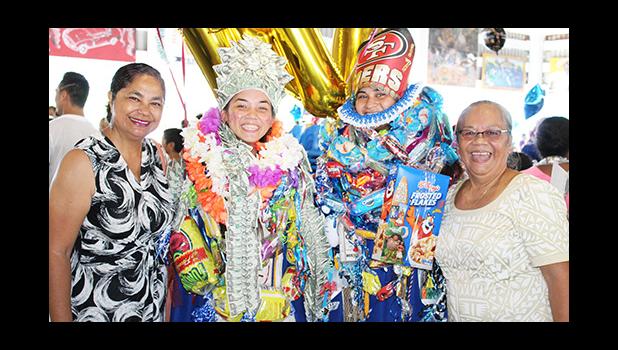 Very proud mothers of Simone Sanitoa and Sina Kulberg who graduated with honors at the Home of the Mighty Sharks yesterday morning in the school gymnasium in Utulei.  [photo:EM]