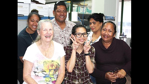 Representing the staff and management of Samoa News, are these six employees, wishing everyone a safe and happy Thanksgiving 2017. Manuia le Aso Faafetai Amerika Samoa.  [photo: FS]