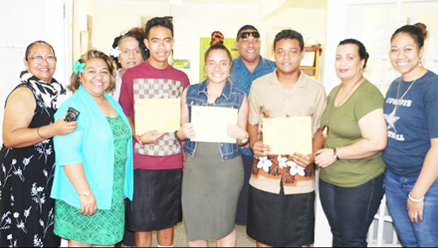 The Samoa News interns: Losaline Vaeono, Jeremiah Matafeo (not pictured), Sefo Tone, and Fau Tuifaina, were put to work not only to help them gain on-the-job training, but also to boost their self confidence and encourage them to have a voice, to stand up and speak articulately in front of an audience, including supervisors, co-workers, and customers. At the end of their month-long service, we can honestly say they came, they learned, and they conquered. We will miss you guys. Thank you for reminding us of 