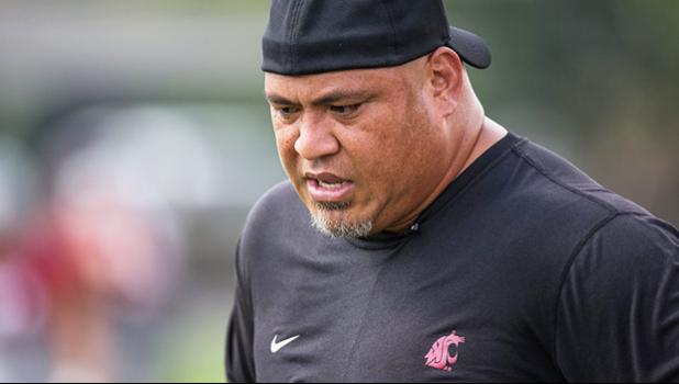 Washington State defensive line coach Joe Salave’a, a 9-year veteran of the NFL, has opened a recruiting pipeline to Pacific Islanders. (Dean Rutz / The Seattle Times) Washington State defensive line coach Joe Salave’a, a 9-year veteran of the NFL, has opened a recruiting pipeline to Pacific Islanders. (Dean Rutz / The Seattle Times)