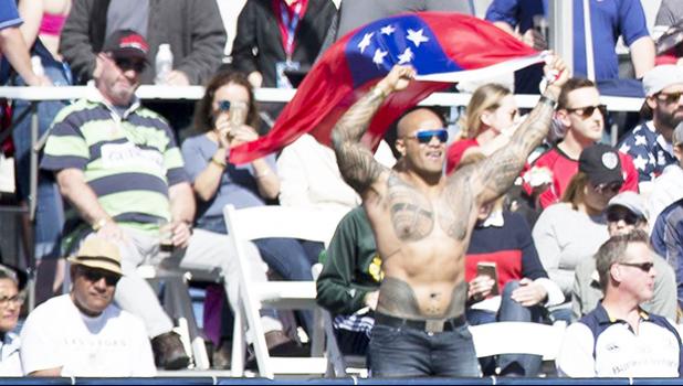 Samoa fan in Las Vegas [photo: Joe Hamby]
