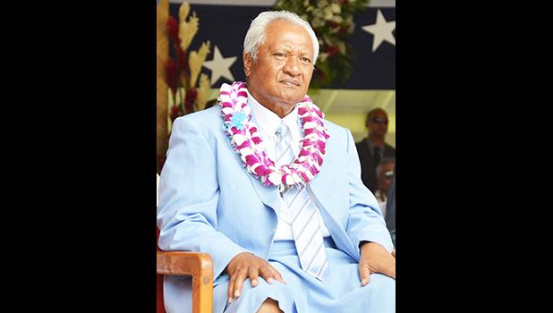 House Speaker Savali Talavou Ale during the Inauguration Ceremony that took place on Jan. 03, 2017 at the Fagatogo malae.  [photo: AF]