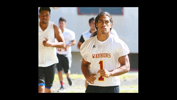 Clearly "the" biggest threat in this year’s ASHSAA Football Season in the Varsity division is the return of middle linebacker, Penei Stowers-Pavihi – who has shined in the linebacker position since his appearance in the sport from the AYFS level up to now. Absent in their first game of the season last Saturday – Pavihi will be leading the Warriors defensive unit in this year. [photo: TG]