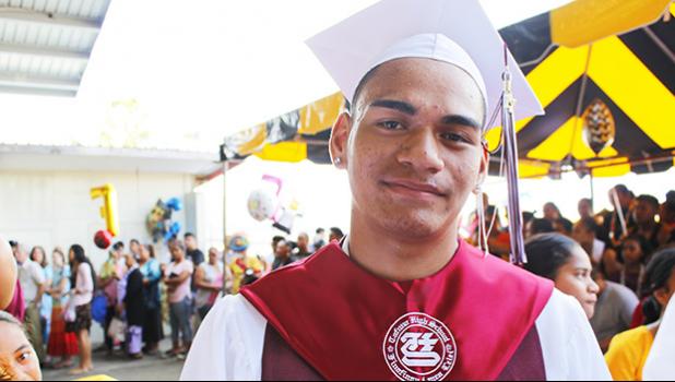 Salutatorian Willie Eugene Peter Uhrle  [photo: EM]
