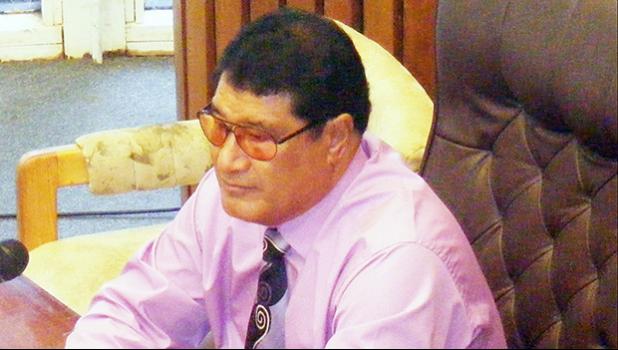 Newly confirmed Department of Parks and Recreation director Tamaaiga Pili Gaoteote during his Senate confirmation hearing yesterday.  [photo; FS]