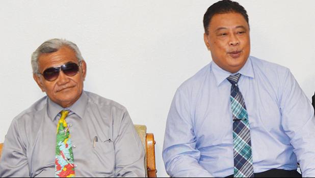 Reps. Toeaina Faufano Autele and Veevalu Meauta L. Mageo.  [photo: AF]