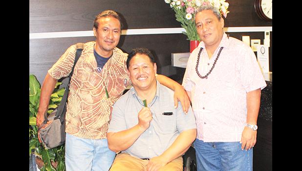 Tautai Toko Tafaeono with classmates of 1981 in reunion mode in Auckland, New Zealand this week.  [courtesy photo]