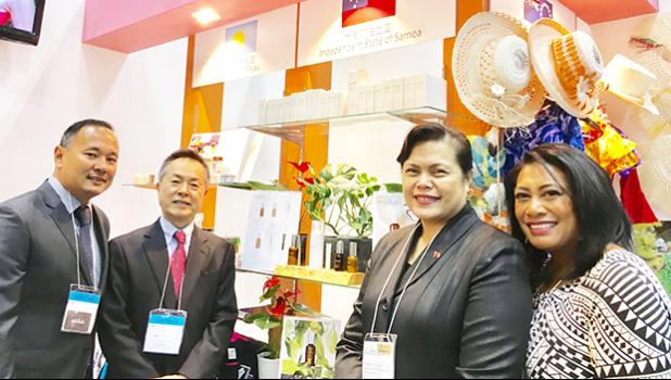 Samoa’s very own Lufilufi Rasmussen at the Tokyo Gift Show. [courtesy photo]