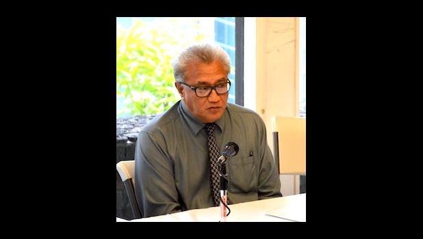 Le Faatonusili o le Matagaluega o Fefa’atauaiga ma Alamanuia, afioga Fuiavailiili Keniseli Lafaele.  [ata AF]