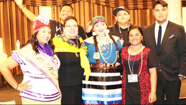 (Second from left, front row) The Administration for Native Americans (ANA) Acting Commissioner Stacey Ecoffey pictured with the Youth Leadership Panel, which included Francine Iopu (second from right - front row), who is from ASCC Students' Association for FaaSamoa and is an Intersections Taiala Peer Leader. The ANA Grantee Conference took place last week in Crystal City, VA. [courtesy photo]