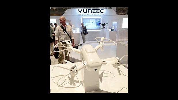 Yuneec's "Breeze" is the perfect family gift this holiday. It does family selfies, tracks your kids in action, allows immediate social media posting... all at a family friendly price.    [Photo by Barry Markowitz 9/8/16, InterDrone 2016, Paris Hotel, Las Vegas, Nevada, USA.]