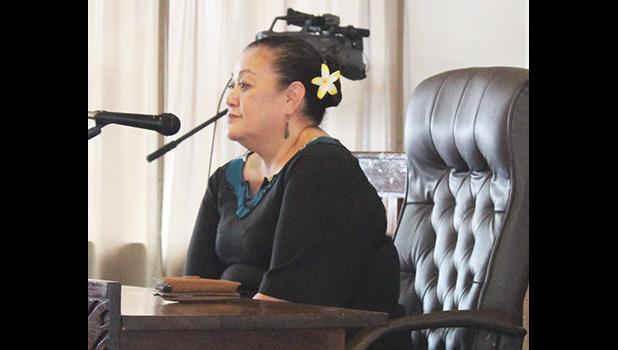 Acting Attorney General Mitzie Jessop-Ta’ase during her Senate confirmation hearing