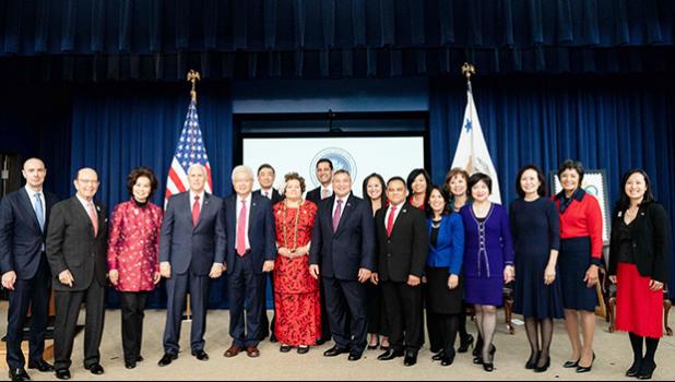 V.P. Pence, commissioners and cabinet members