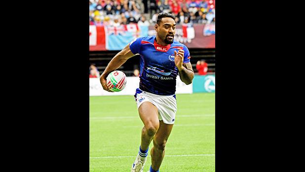 David Afamasaga scored Manu Samoa’s third try vs. Canada
