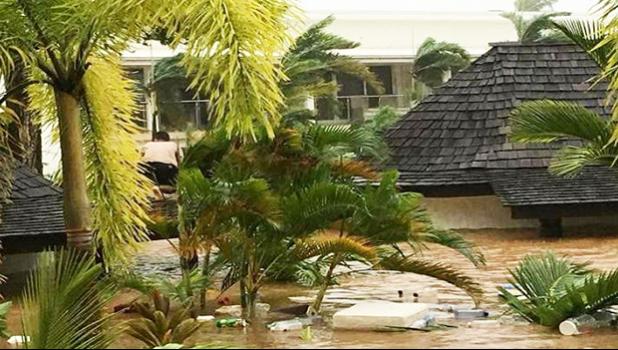 Samoa's historic Aggie Grey's Hotel which was badly damaged by Cyclone Gita is set to reopen in July.[photo: Loop Samoa ]