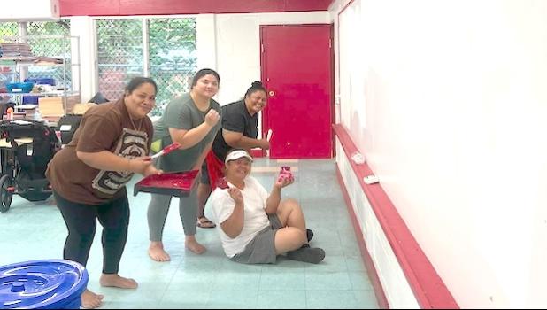 Alataua II Elementary School classroom spruce up