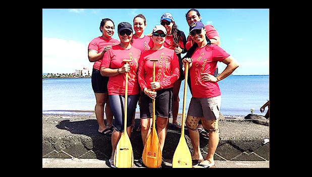 The Alo o Samoa team: Front row left-right:  April Esera (ASPA), Erika Radewagen (Alo Club), Ta'aloga Tupa'i-Drabble (Alo Club)  Back row left-right: Malama Petaia (Alo Club), Cherith Lober (GHC Reid & Co.), Matamua Katrina Mariner (ASPA), Arbor Day Mata'afa (ASPA)  [courtesy photo]