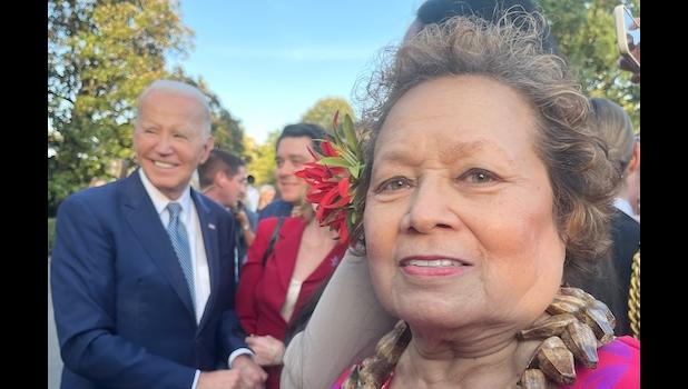Amata and Biden in selfie