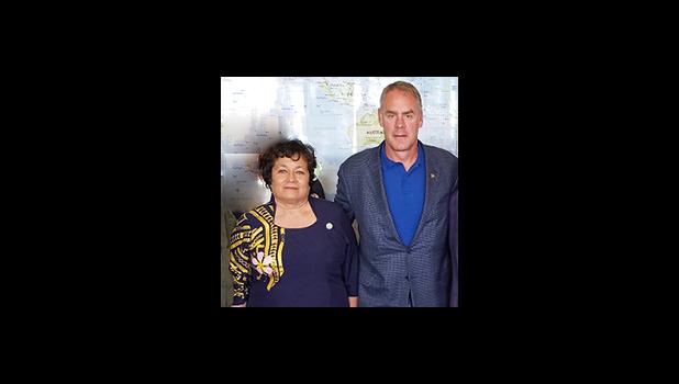 Aumua Amata and US Interior Secretary, Ryan Zinke.