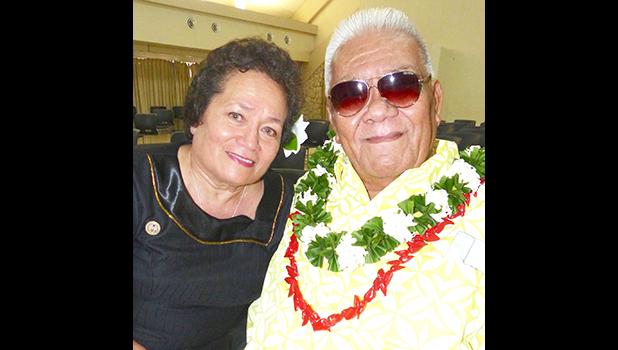 Congresswoman Aumua Amata and the late Aumoeualogo Te’o J. Fuavai.