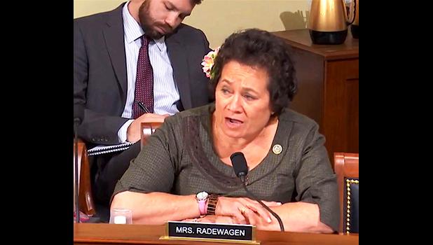 Congresswoman Amata speaking in a 2018 committee hearing. [photo: courtesy Congresswoman Aumua Amata