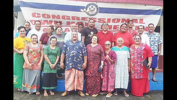 Group photo of Amata's Town Hall meeting in Aoa.