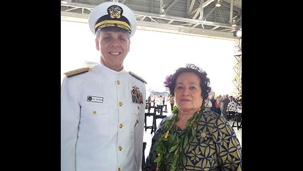 Congresswoman Amata with Admiral Phil Davidson,