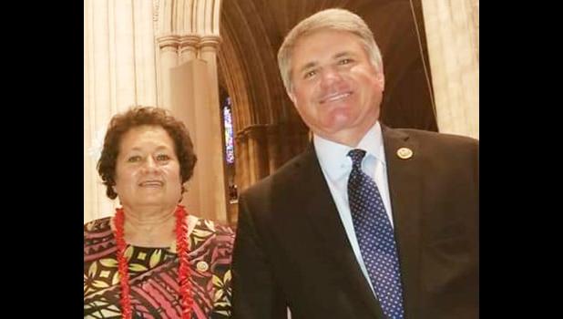 Aumua Amata with Congressman Mike McCaul
