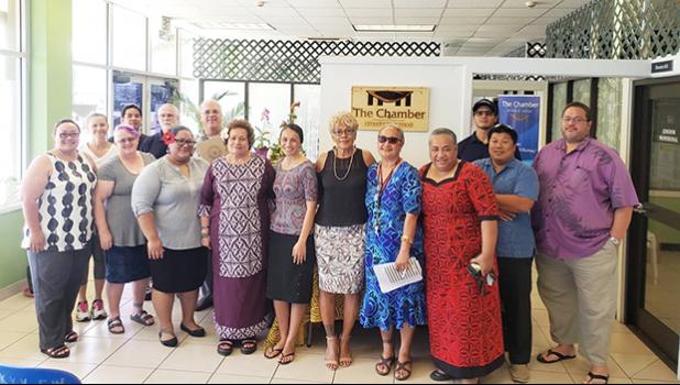 Congresswoman Amata with American Samoa Chamber of Commerce 