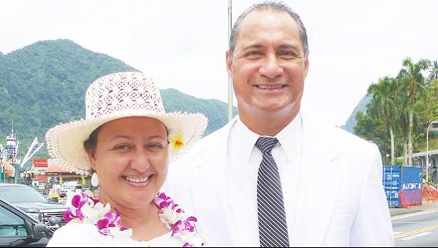 Taotasi Archie Soliai with his wife