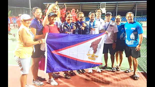 American Samoa National Tennis Team and supporters