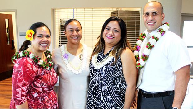  (l-r) attorney and president of the American Samoa Bar Association Lornalei Meredith, community members So’onafai Seloti and Alvina Savali, and Licensed Clinical Social Worker Adney Reid