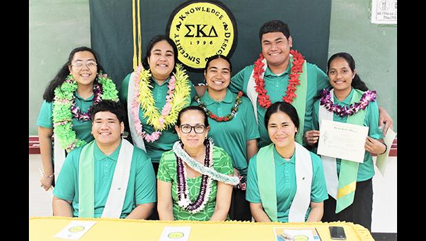 Officers and some members of the ASCC chapter of Sigma Delta Kappa,