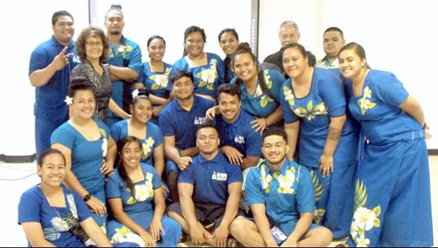 Business Ambassadors of ASCC with department chairperson Dr. Faofua Faatoafe and instructor Ioapu Tauai