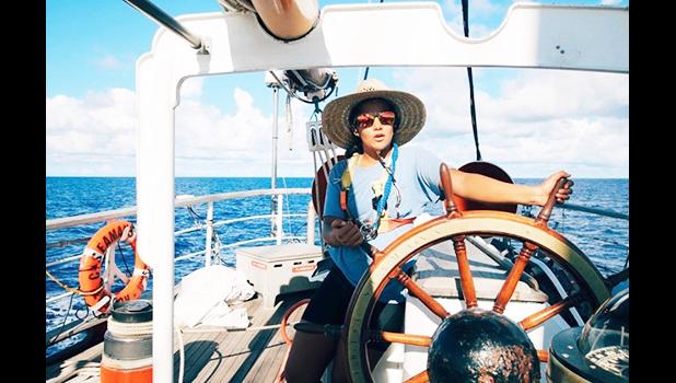 Casidhe “Cassie” Mahuka at the helm