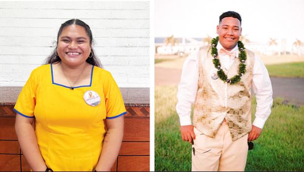 ASCC students Fouiamalo Luamanu (left) and Lawrence Talatau (right)
