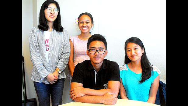 (left to right) Jingjing Jiang, Elysha Samatua, Mark Espiritu and Jean Paula Eseo