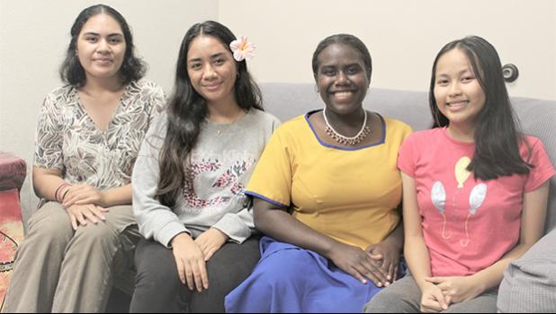 (l – r) Ms. Luiama Tofaeono, Ms. Naleigh Hudson, Ms. Evis Takubala and Ms. Pearl Munoz.