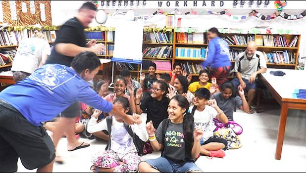 ASCC marine science students help Manu’a Elementary School students learn about the ocean environment 